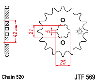 Звезда передняя JTF569-14